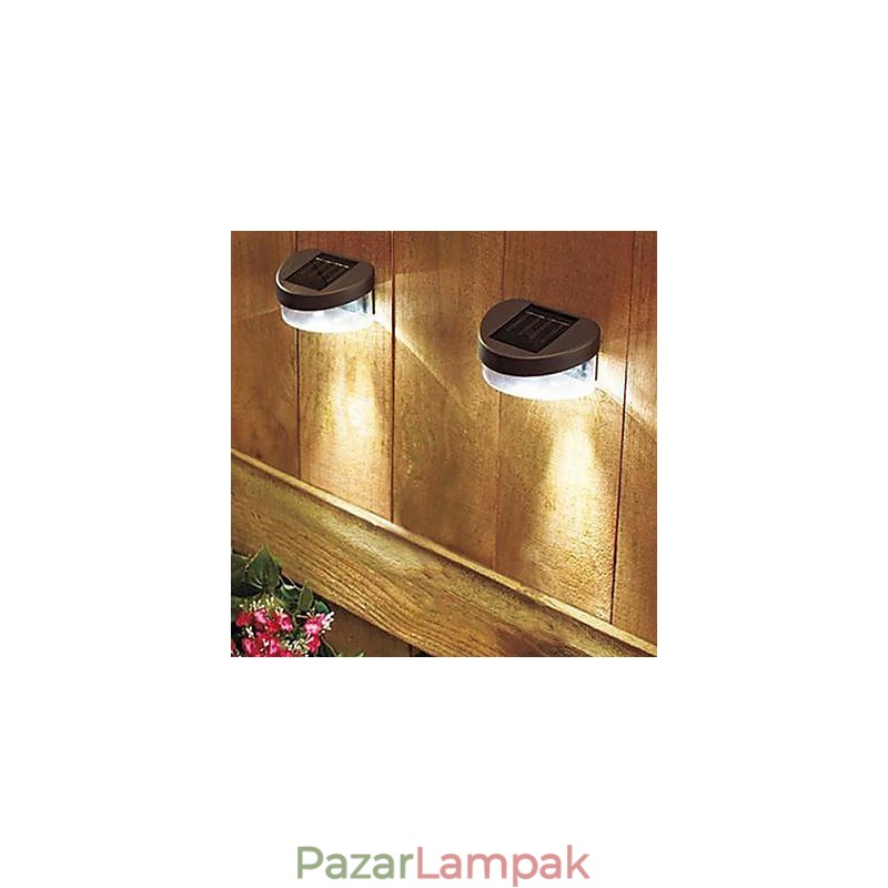 Fehér fény Solar Light Path Wall Tájkép Mount Kerti Kerítés Light