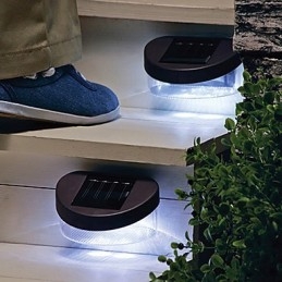 Fehér fény Solar Light Path Wall Tájkép Mount Kerti Kerítés Light