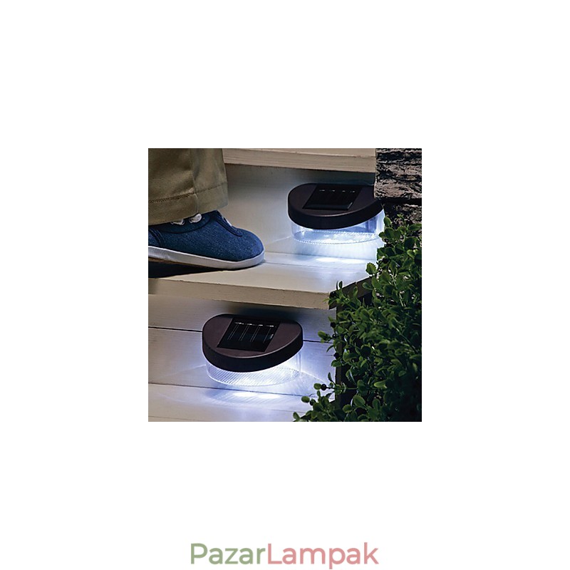 Fehér fény Solar Light Path Wall Tájkép Mount Kerti Kerítés Light