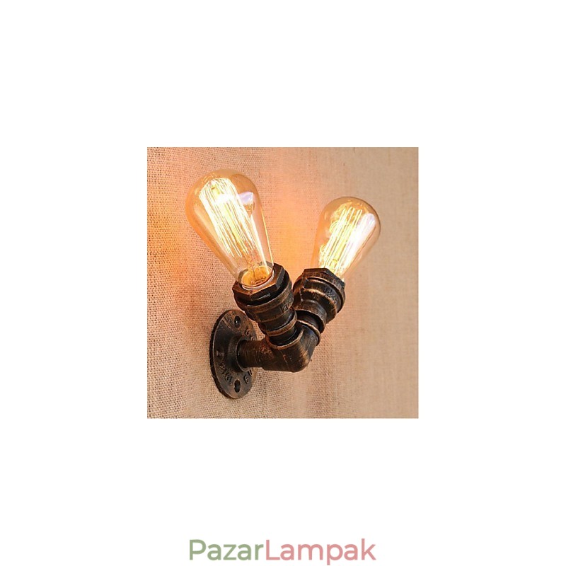 Nosztalgia Simple Water Pipe dekoratív kis fali lámpa fali lámpa