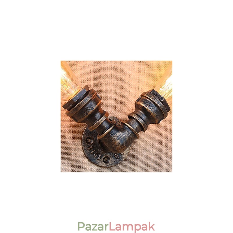 Nosztalgia Simple Water Pipe dekoratív kis fali lámpa fali lámpa