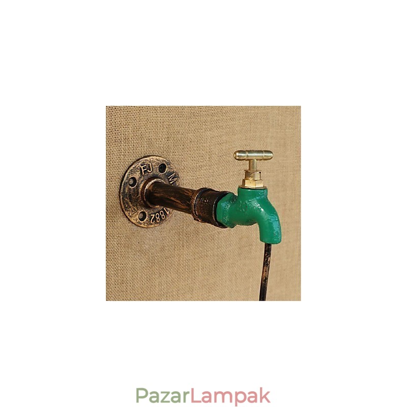 Edison Retro Dekoratív Water Pipe Borosüveg Fali lámpa Fali lámpa