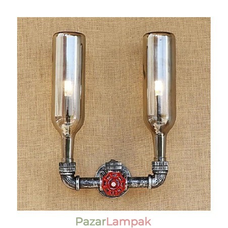 Vizes palack fali lámpa fali világosszürke Vizes palack fali lámpa fali világosszürke