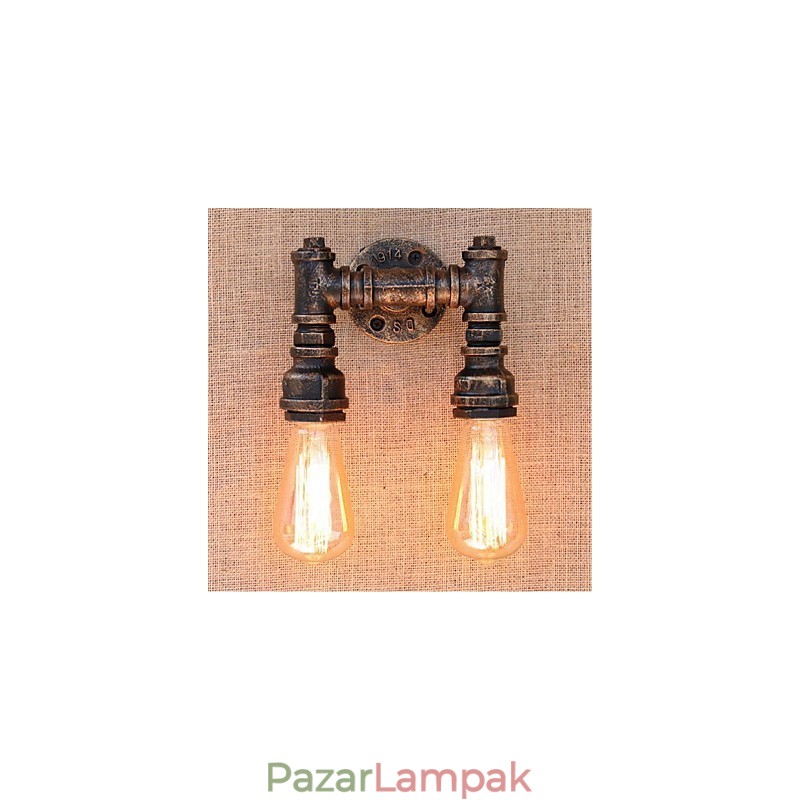 Nosztalgia Simple Water Pipe dekoratív kis fali lámpa fali lámpa