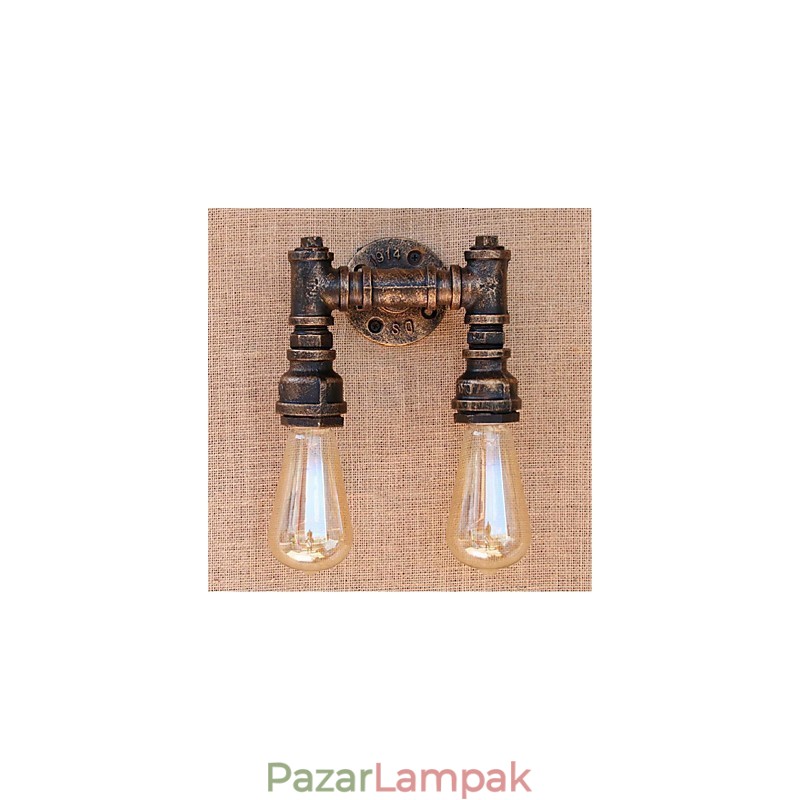 Nosztalgia Simple Water Pipe dekoratív kis fali lámpa fali lámpa