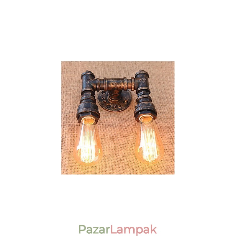 Nosztalgia Simple Water Pipe dekoratív kis fali lámpa fali lámpa