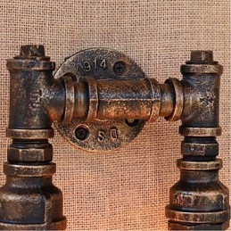 Nosztalgia Simple Water Pipe dekoratív kis fali lámpa fali lámpa