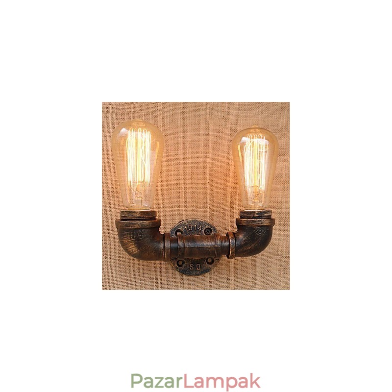 Nosztalgia Simple Water Pipe dekoratív kis fali lámpa fali lámpa