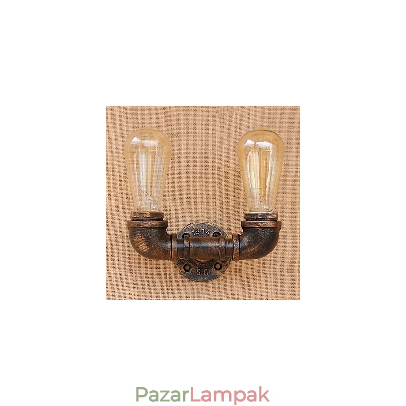 Nosztalgia Simple Water Pipe dekoratív kis fali lámpa fali lámpa