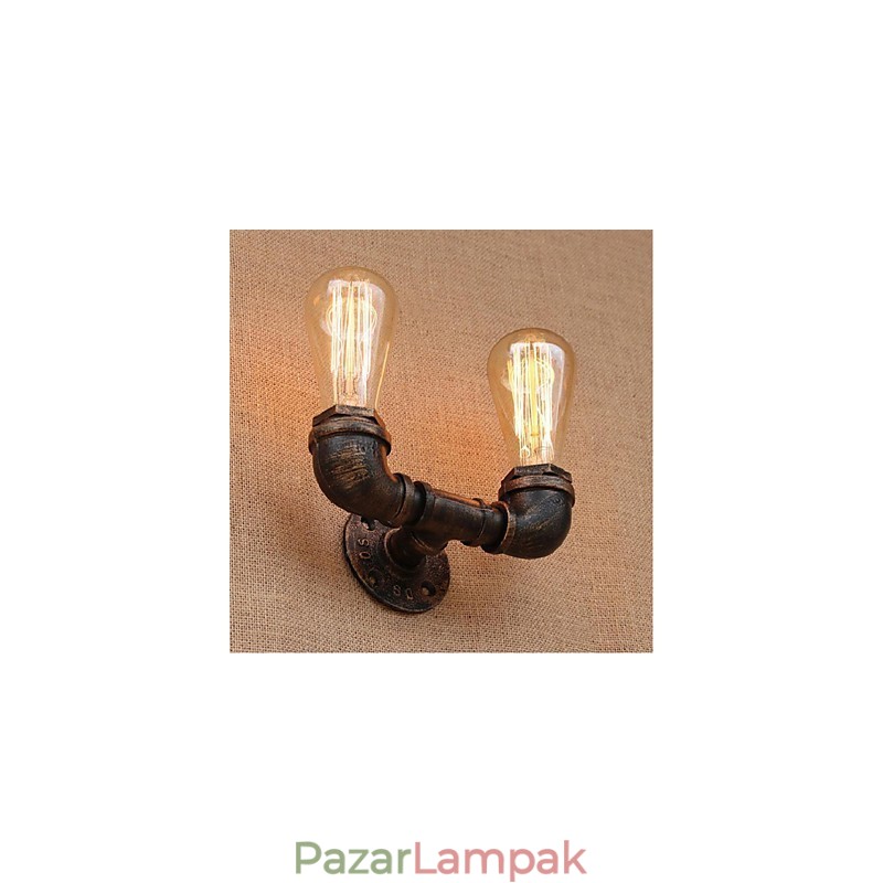 Nosztalgia Simple Water Pipe dekoratív kis fali lámpa fali lámpa