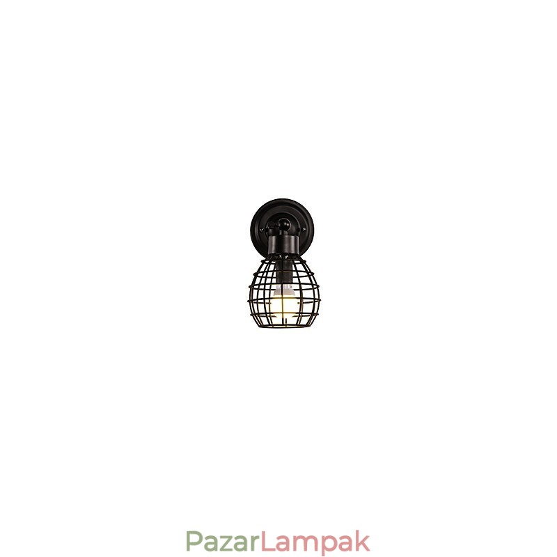 Retro Pipe fali lámpák Egyszerű tetőtér fekete madárkalitka fém étkező Konyha Bár Kávézó Dekorációs világítás