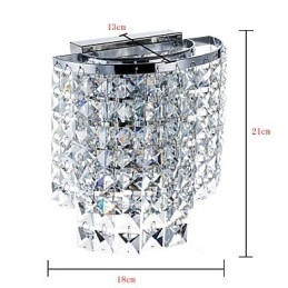 Modern, kortárs galvanizált funkció a Crystal Downlight fali lámpákhoz