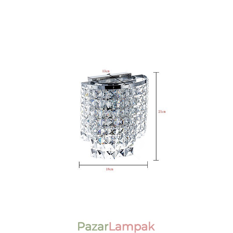 Modern, kortárs galvanizált funkció a Crystal Downlight fali lámpákhoz
