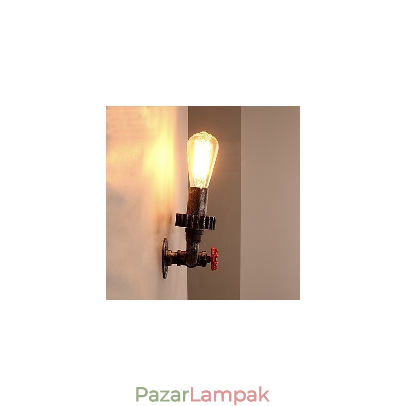 2 Fej Vintage Ipari Fém Fali Lámpák Étterem Kávézó Bár Dekorációs világítás