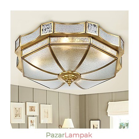 Modern kortárs dekoratív design réz mennyezeti lámpacsalád