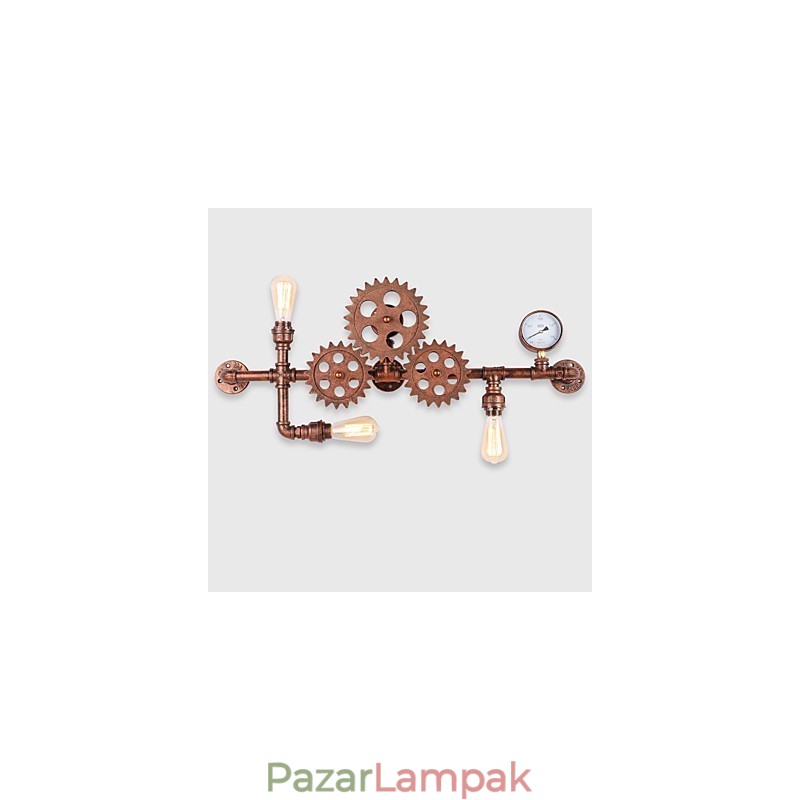 Vintage ipari cső fali lámpák fa sisak alakú kreatív forgatható lámpák étterem kávézó bár dekor világítás