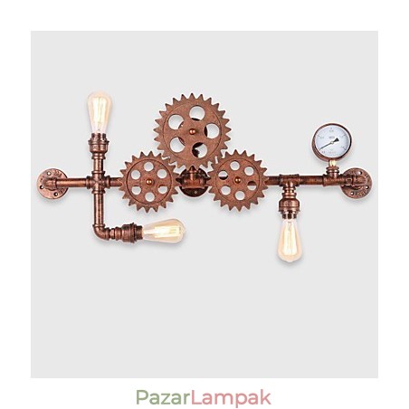 Vintage ipari cső fali lámpák fa sisak alakú kreatív forgatható lámpák étterem kávézó bár dekor világítás Vintage ipari cső fali lámpák fa sisak alakú kreatív forgatható lámpák étterem kávézó bár dekor világítás