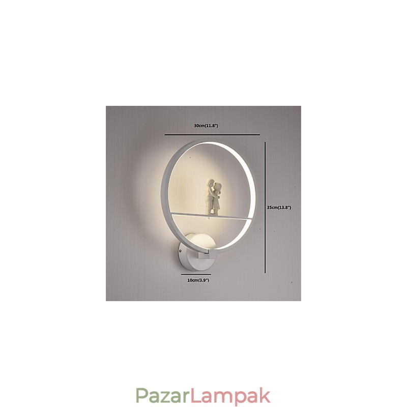 Integrált modern kortárs mini stílusú környezeti fényű falilámpákhoz fali lámpa