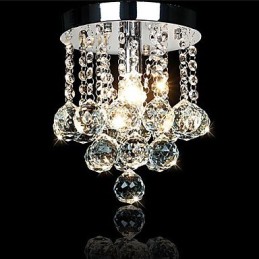 Modern, modern, hagyományos, klasszikus Country Crystal króm kristálycsillár függőlámpa