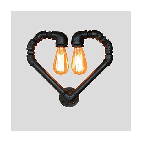 Vintage Water Pipe Loving Heart Kreatív fali lámpák Ipari nappali Étterem Bárok Kávézó dekoráció Falikarok Vintage Water Pipe Loving Heart Kreatív fali lámpák Ipari nappali Étterem Bárok Kávézó dekoráció Falikarok