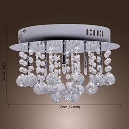 Modern modern Crystal króm fém süllyesztett tartó