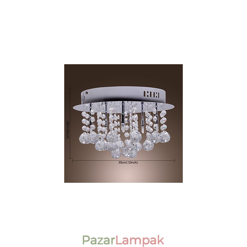 Modern modern Crystal króm fém süllyesztett tartó