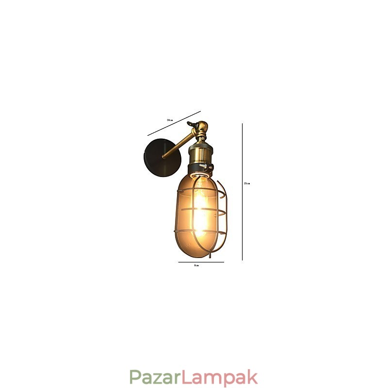 Vintage fekete fém loft fali lámpák Nappali Ebédlő Folyosó Kávézó Bárok Bár fali lámpa