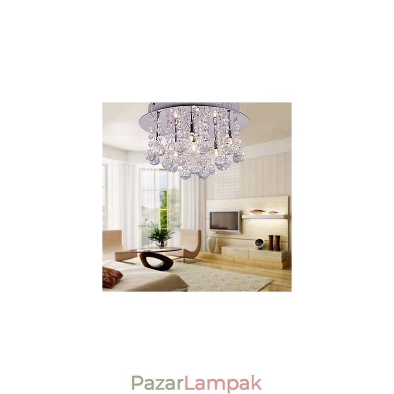 Modern modern Crystal króm fém süllyesztett tartó