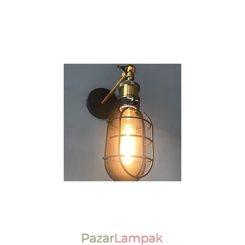 Vintage fekete fém loft fali lámpák Nappali Ebédlő Folyosó Kávézó Bárok Bár fali lámpa