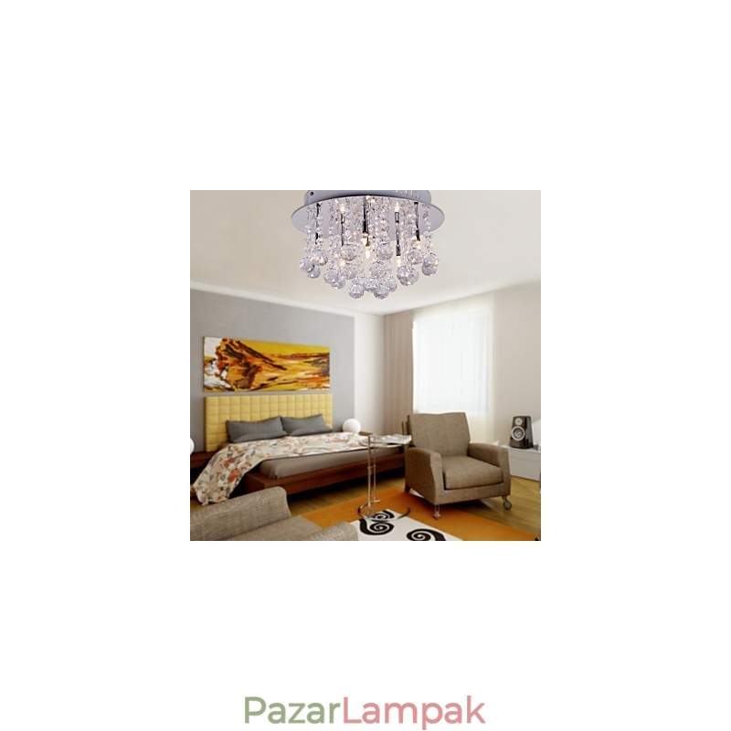 Modern modern Crystal króm fém süllyesztett tartó
