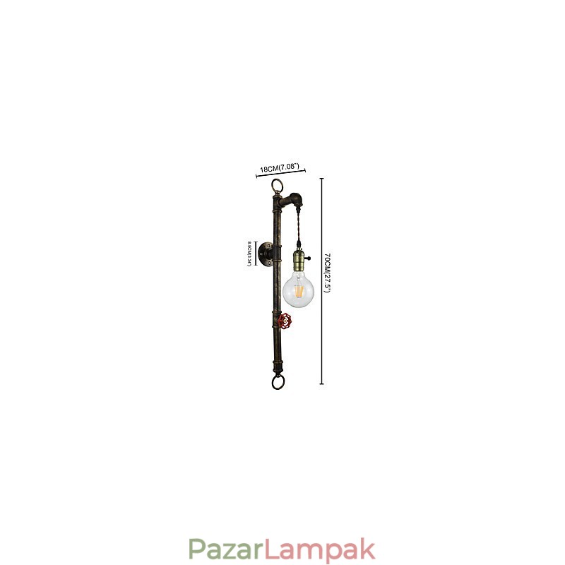 Fali lámpa fali lámpák Fali vas fali lámpa Buta fekete fénykard lámpa a falon