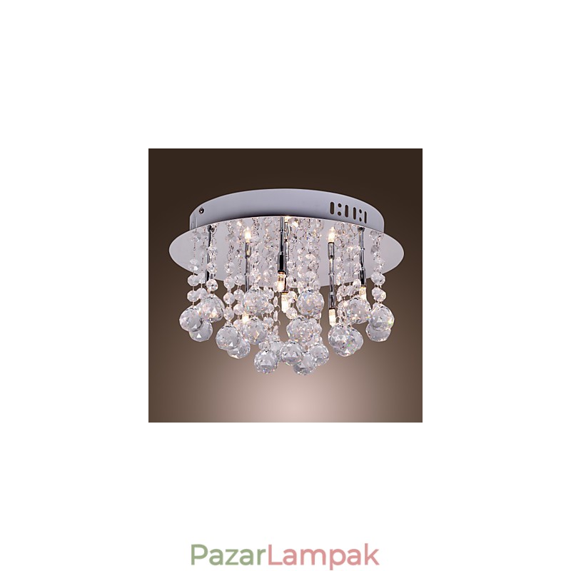 Modern modern Crystal króm fém süllyesztett tartó