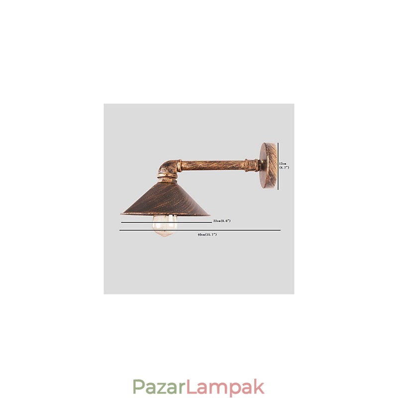 Vízcső fali lámpák Retro ipari stílus Kreatív Country Fém étterem Kávézó Bár Bár Asztali falikar