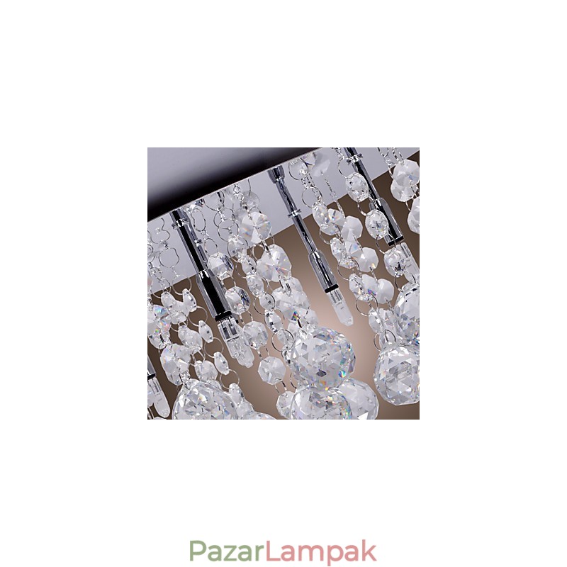 Modern modern Crystal króm fém süllyesztett tartó