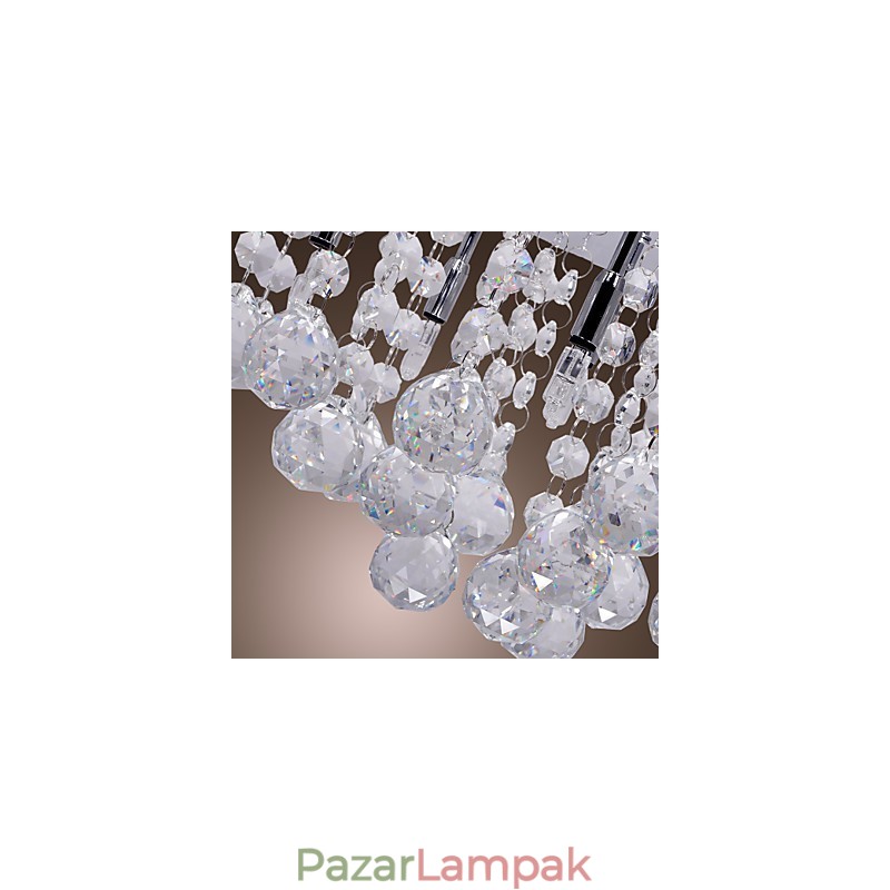 Modern modern Crystal króm fém süllyesztett tartó