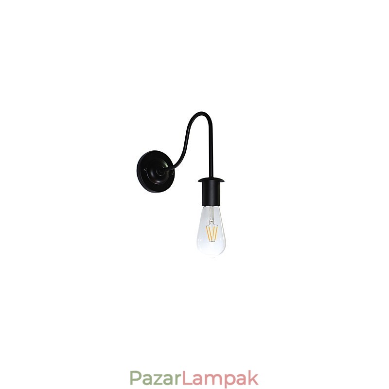 Fali lámpák fali vas fali lámpa néma fekete fénykard lámpa a falon
