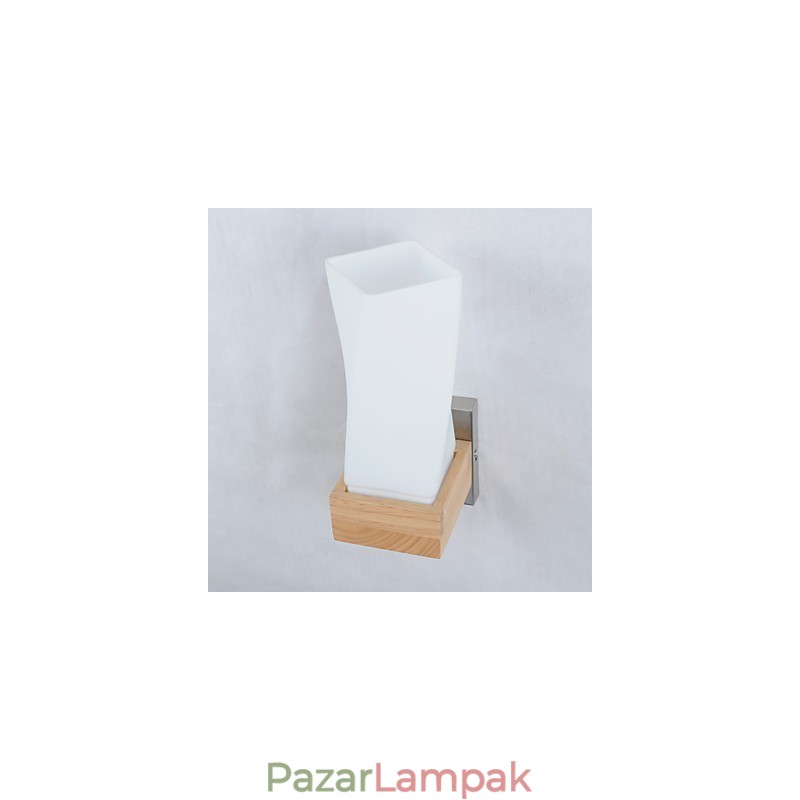 Egyszerű fali lámpa éjjeli íróasztali lámpa üvegernyővel és tömörfával hálószoba öltözőhöz Nappali babaszoba Kollégiumi dohányzóasztal könyvespolcok