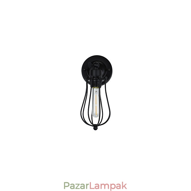 Festett acél fali lámpa néma fekete amerikai kávé dekoráció Retro fali lámpa fénykard lámpa a falon