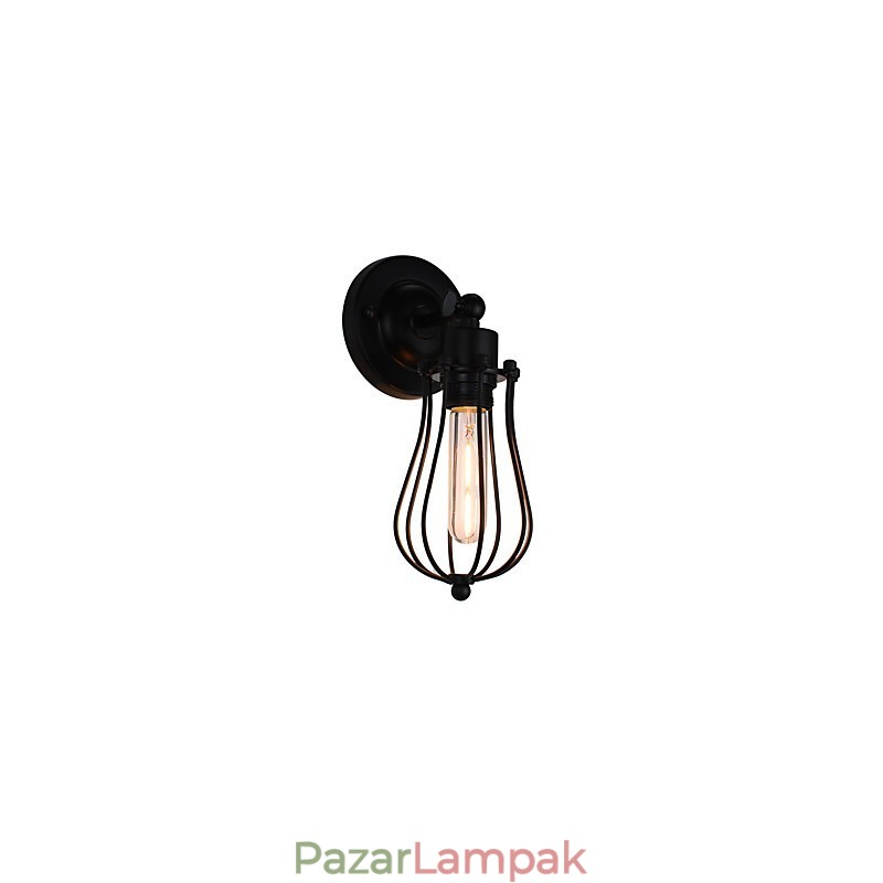 Festett acél fali lámpa néma fekete amerikai kávé dekoráció Retro fali lámpa fénykard lámpa a falon