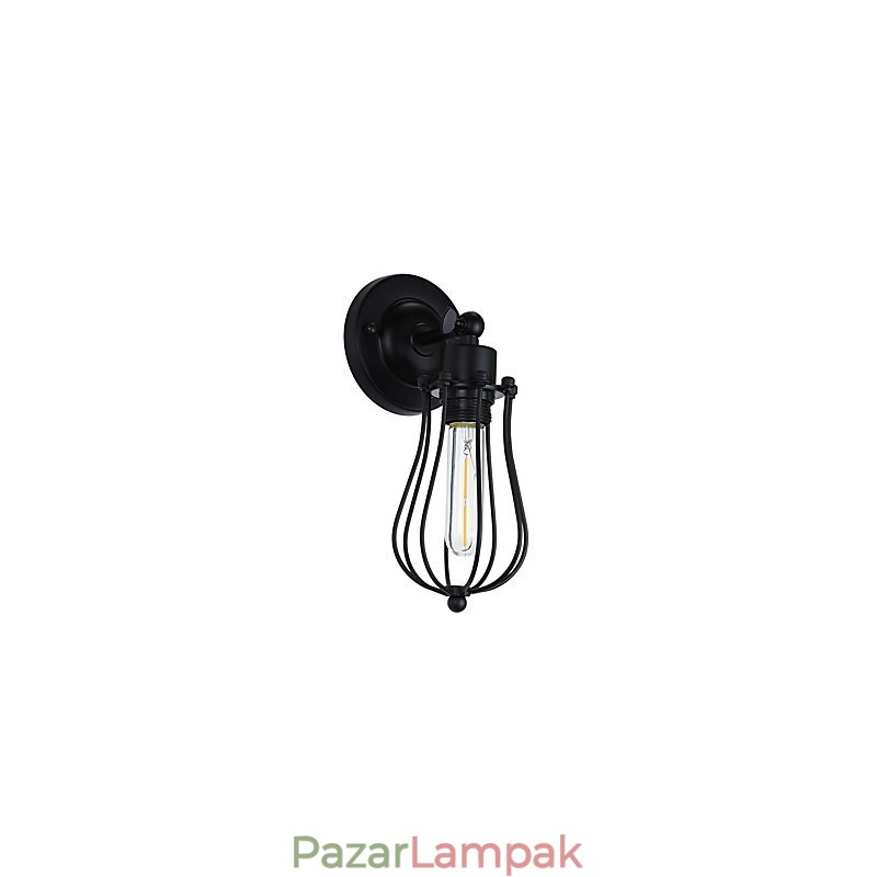 Festett acél fali lámpa néma fekete amerikai kávé dekoráció Retro fali lámpa fénykard lámpa a falon