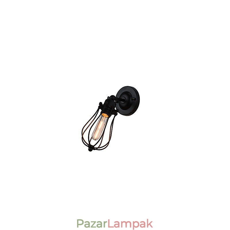 Festett acél fali lámpa néma fekete amerikai kávé dekoráció Retro fali lámpa fénykard lámpa a falon