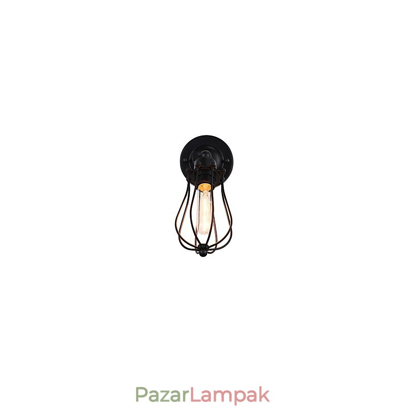 Festett acél fali lámpa néma fekete amerikai kávé dekoráció Retro fali lámpa fénykard lámpa a falon