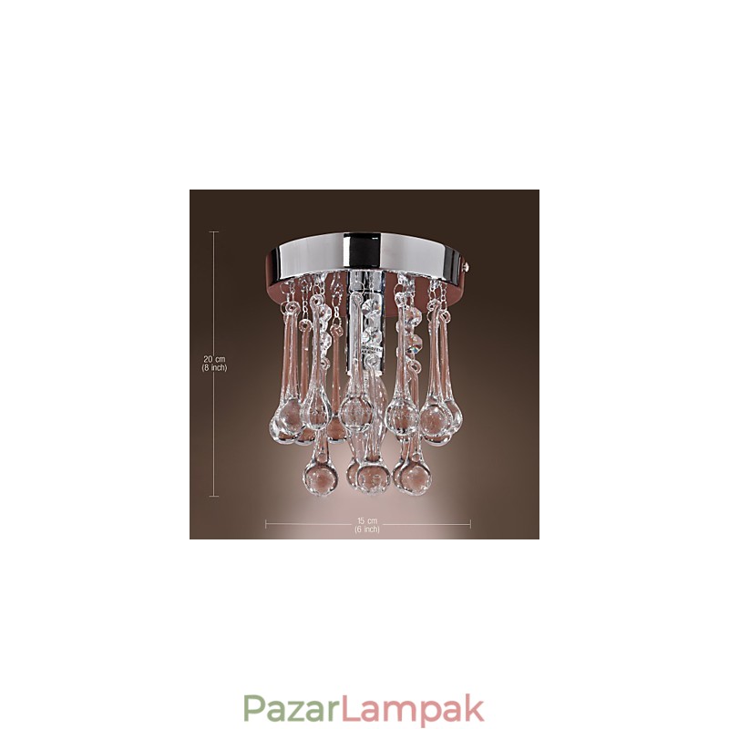 Modern, modern kristály mini stílusú, krómozott süllyesztett tartó