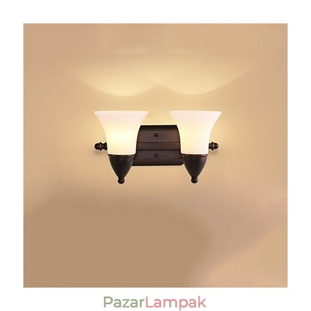 Rustic Lodge Black Oxide Finish funkció a szem védelmére Ambient Light fali lámpák fali lámpa