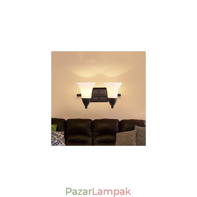 Rustic Lodge Black Oxide Finish funkció a szem védelmére Ambient Light fali lámpák fali lámpa