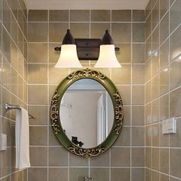 Rustic Lodge Black Oxide Finish funkció a szem védelmére Ambient Light fali lámpák fali lámpa