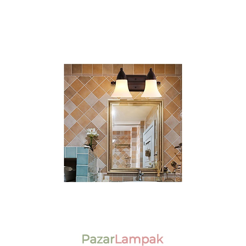 Rustic Lodge Black Oxide Finish funkció a szem védelmére Ambient Light fali lámpák fali lámpa