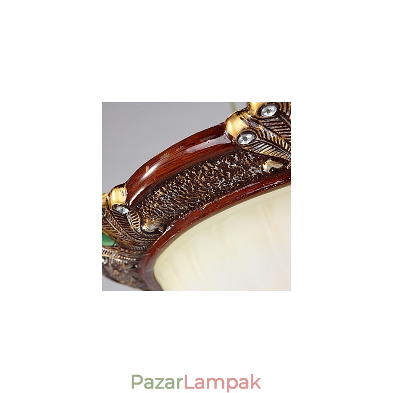 37 * 19 cm európai típusú gyanta üvegkupola, könnyű, édes, elnyelő kupola fényű lámpa