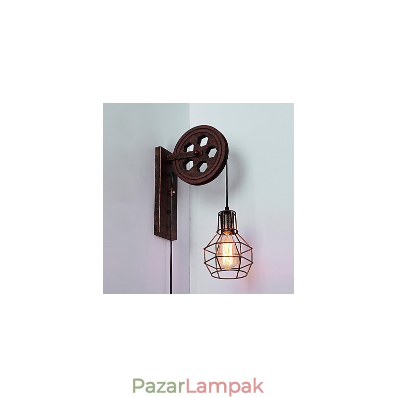 Ipari Retro vas fali lámpa Kreatív személyiség emelő csiga fali lámpa