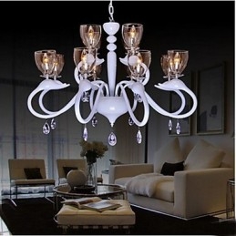 Európai stílusú Crystal Droplight egyéniség kreatív hattyú 12 világos csillár